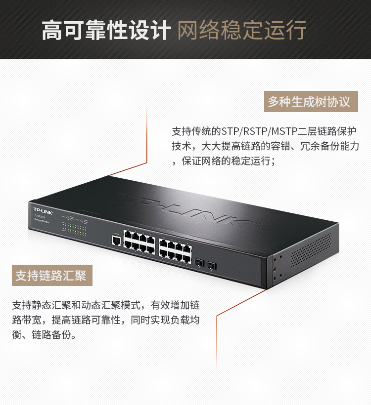 TP-LINK TL-SG3218全千兆16口网管型核心交换机