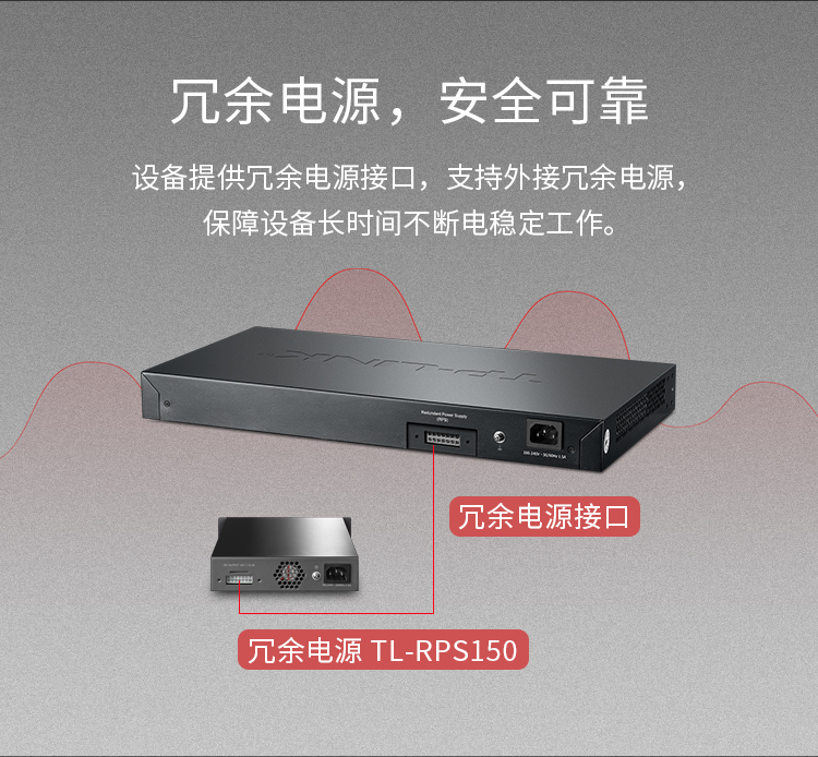 TP-LINK TL-SH7428F万兆上联三层网管核心交换机