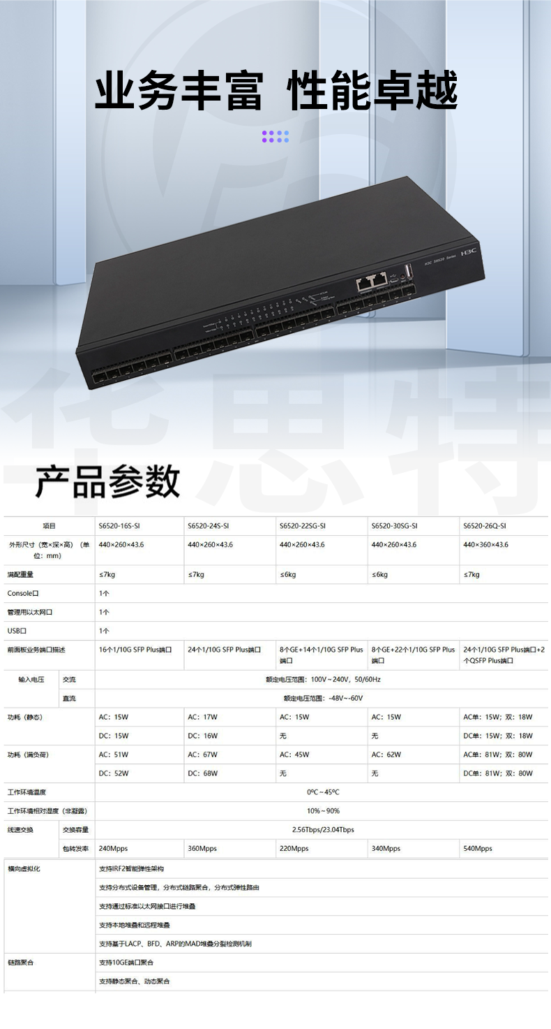 H3C 24口万兆交换机 LS-6520-24S-SI